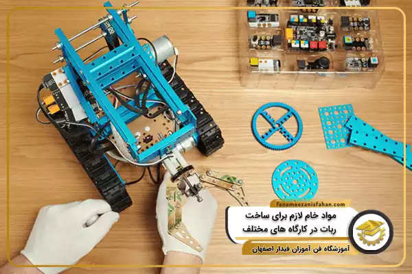 مواد خام لازم برای ساخت ربات در کارگاه های مختلف